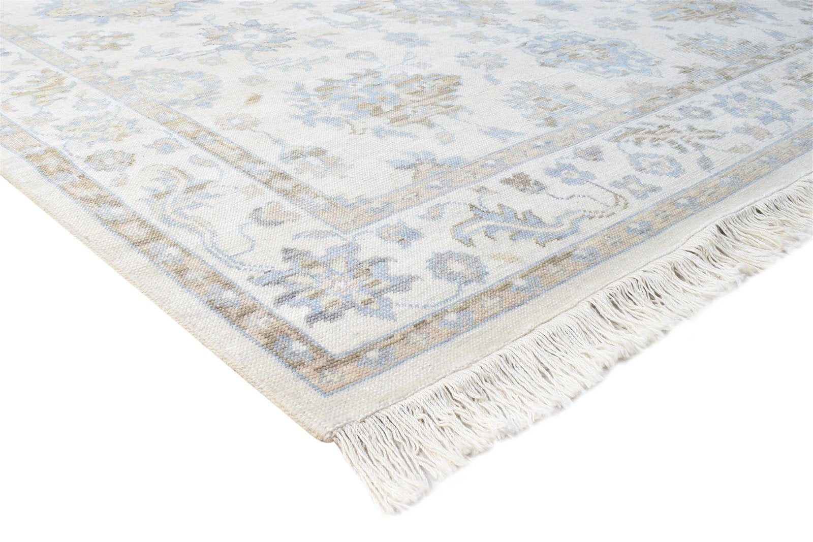 8' X 10' Rug Wool Cream Persian Hand Knotted Oushak Oriental Large Carpet   7864572936341