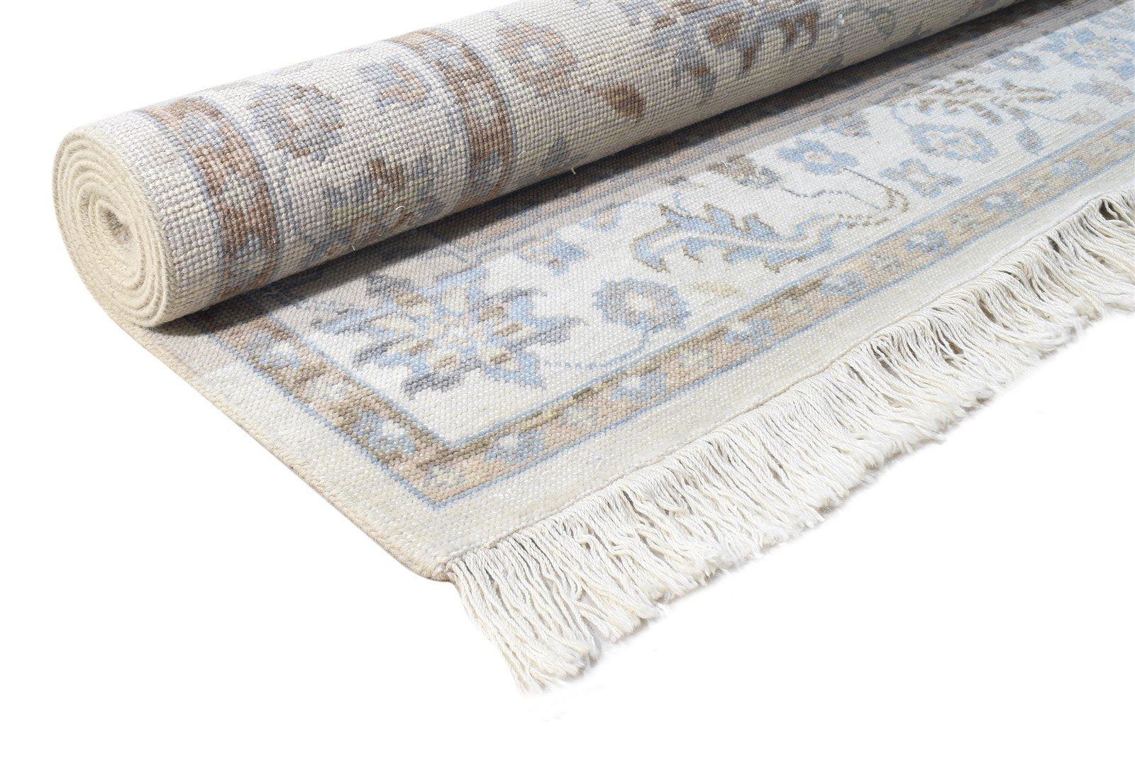 8' X 10' Rug Wool Cream Persian Hand Knotted Oushak Oriental Large Carpet   7864572936341