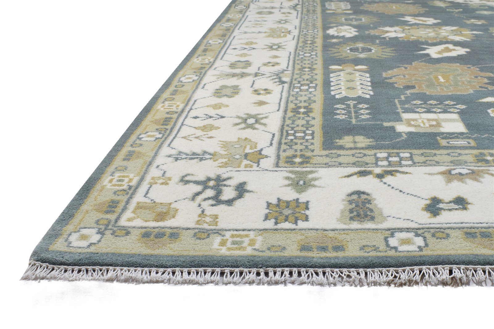 8' X 10' Rug Wool Dark Grey Persian Hand Knotted Oushak Oriental Large Carpet   7864326062229