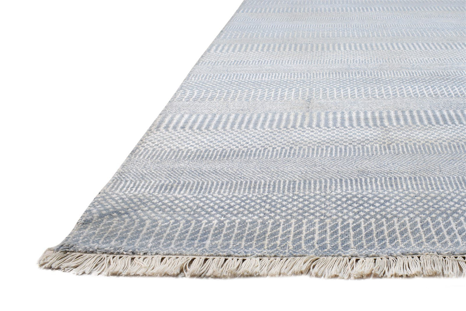 8' X 10' Rug Wool Grey Modern Hand Knotted Agra Grass Trellis Large Carpet   7865147949205