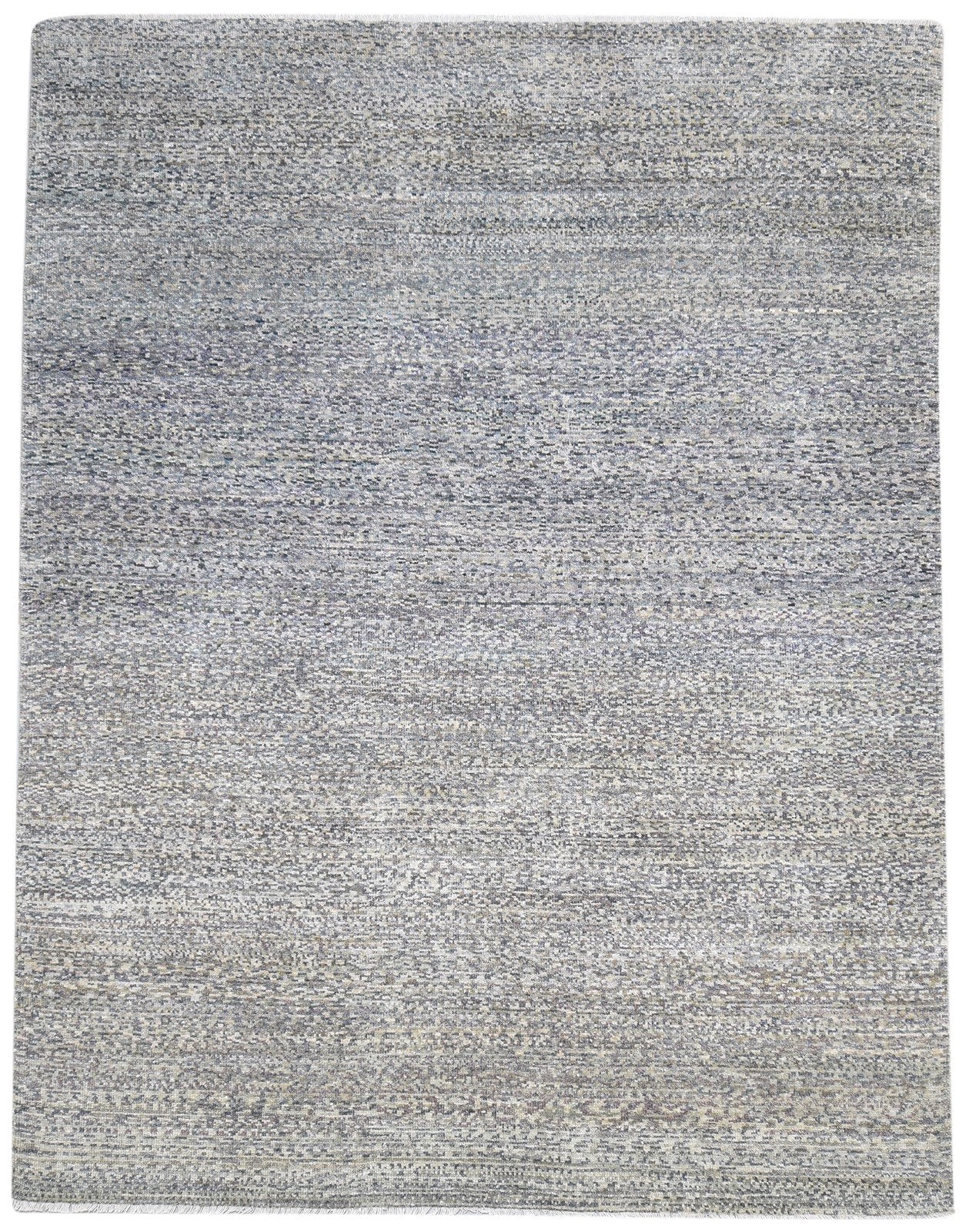 8' X 10' Rug Wool Grey Modern Hand Knotted Scandinavian Abstract Large Carpet   7864342216853