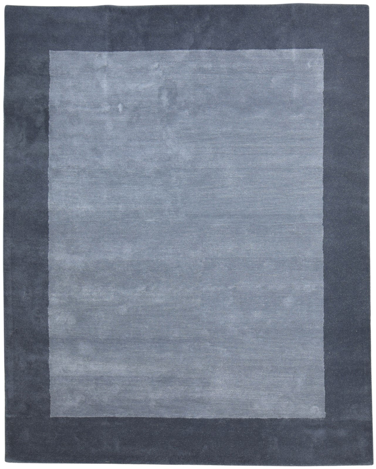 8' X 10' Rug Wool Grey Modern Hand Tufted Scandinavian Bordered Large Carpet   7865146015893