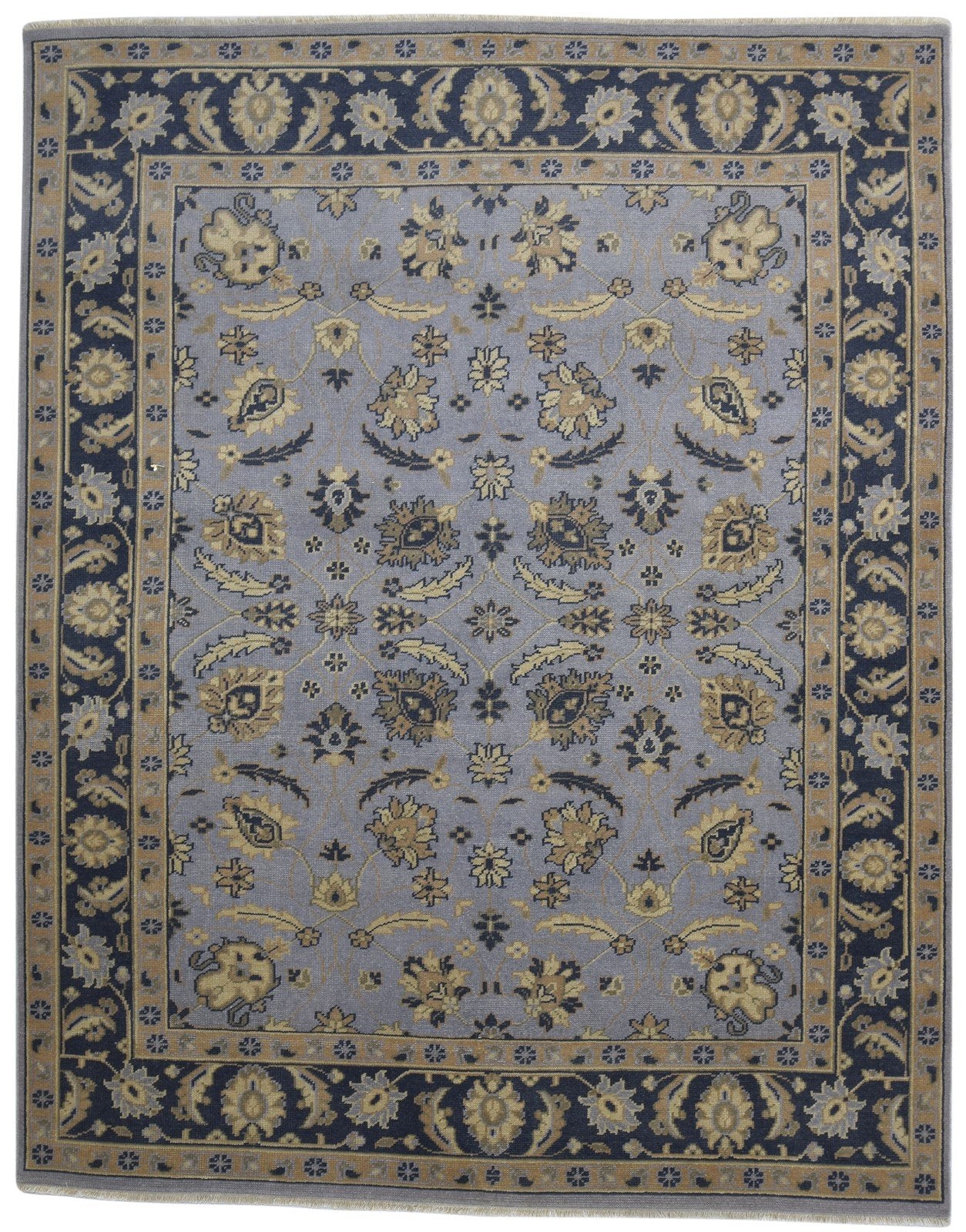 8' X 10' Rug Wool Grey Persian Hand Knotted Kashan Oriental Large Carpet   7864165793941