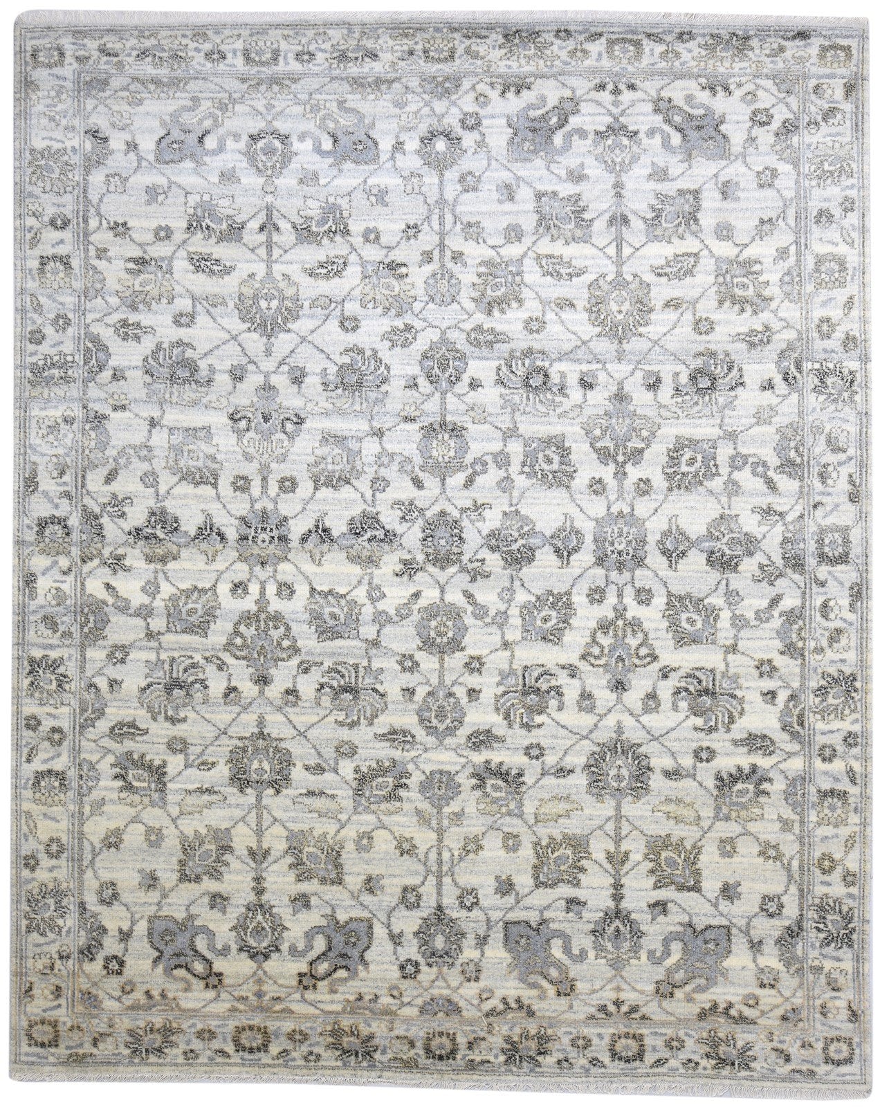 8' X 10' Rug Wool Grey Persian Hand Knotted Kashan Oriental Large Carpet   7864175984789