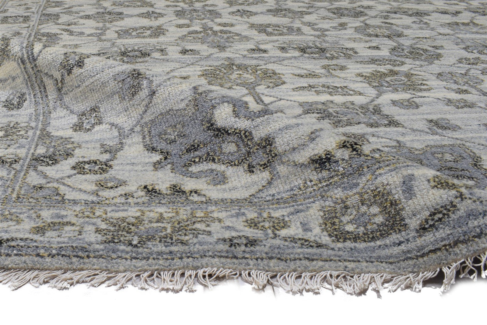 8' X 10' Rug Wool Grey Persian Hand Knotted Kashan Oriental Large Carpet   7864175984789
