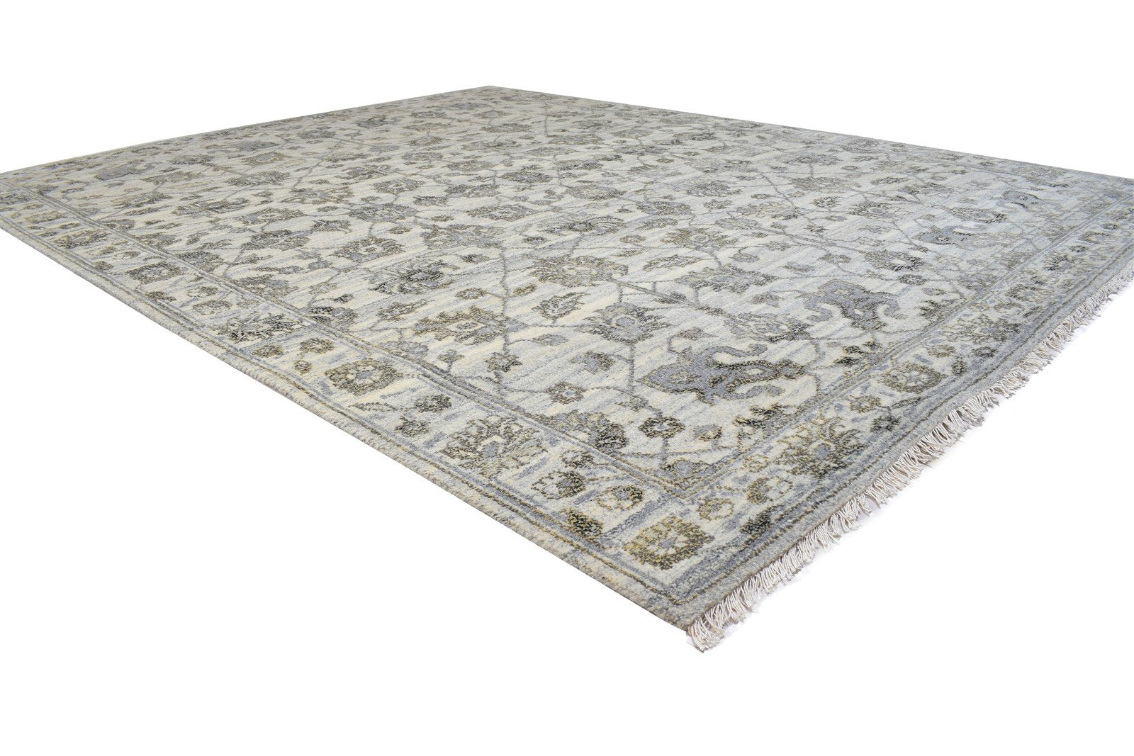 8' X 10' Rug Wool Grey Persian Hand Knotted Kashan Oriental Large Carpet   7864175984789