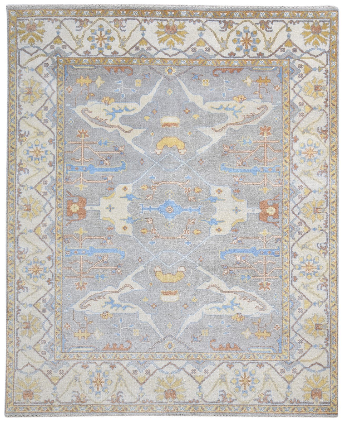 8' X 10' Rug Wool Grey Persian Hand Knotted Oushak Oriental Large Carpet   7864193220757