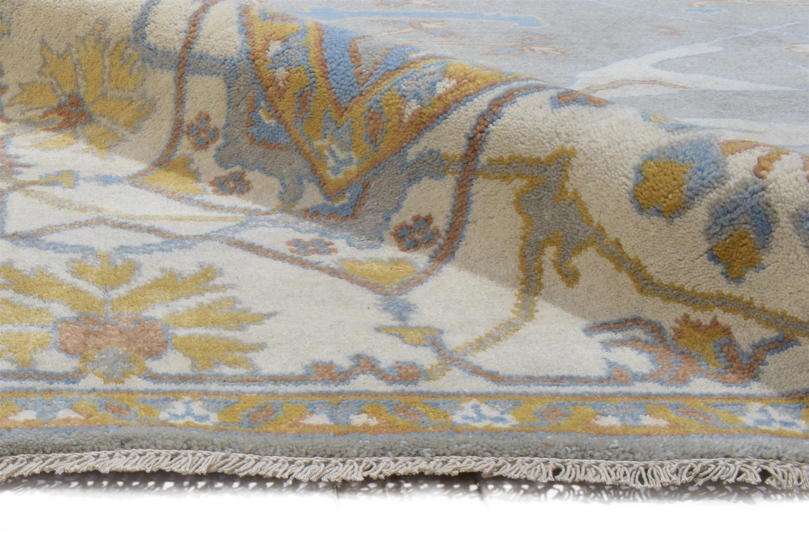 8' X 10' Rug Wool Grey Persian Hand Knotted Oushak Oriental Large Carpet   7864193220757