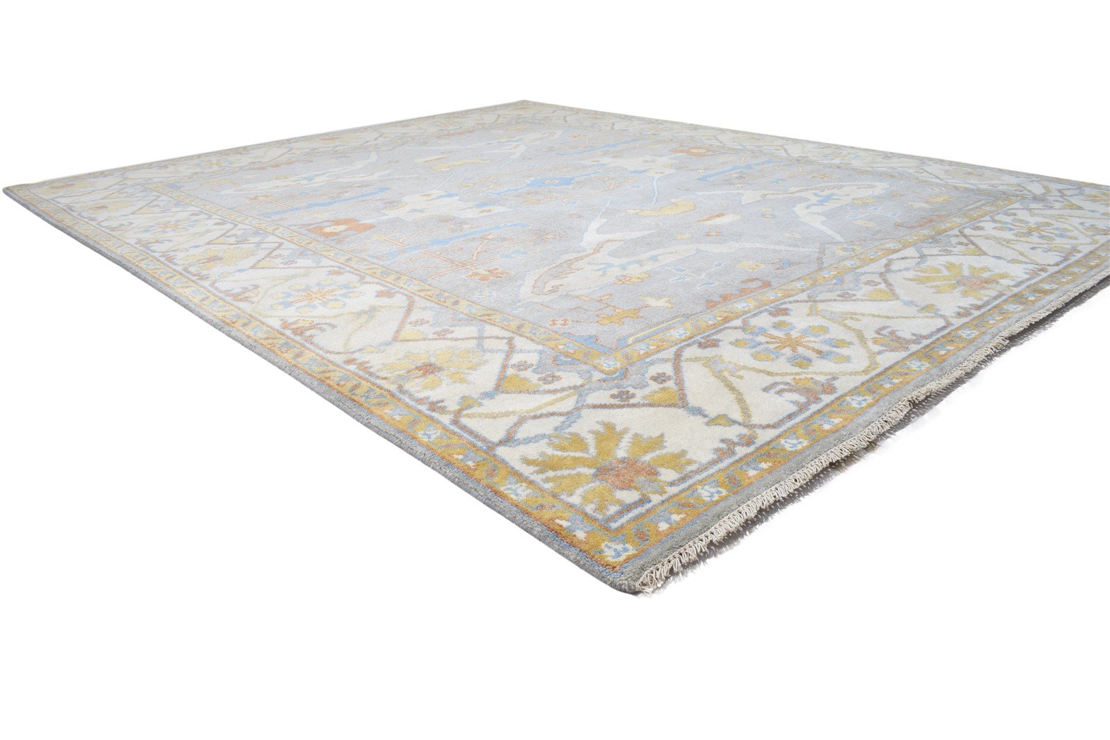 8' X 10' Rug Wool Grey Persian Hand Knotted Oushak Oriental Large Carpet   7864193220757