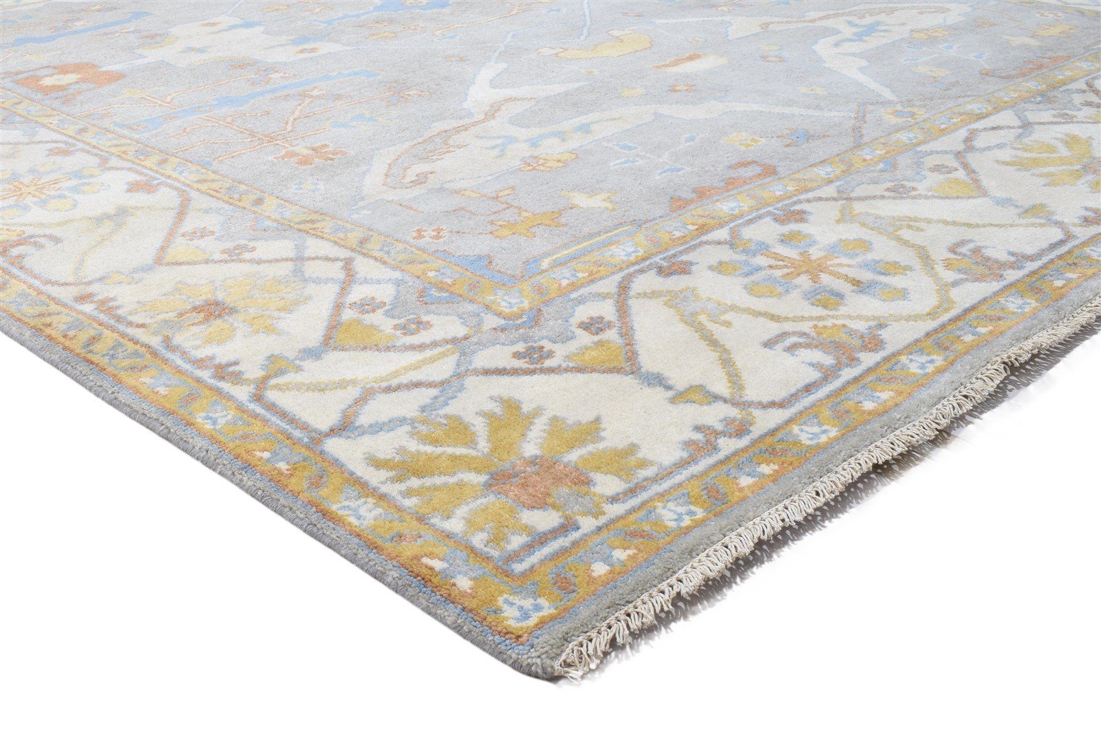 8' X 10' Rug Wool Grey Persian Hand Knotted Oushak Oriental Large Carpet   7864193220757