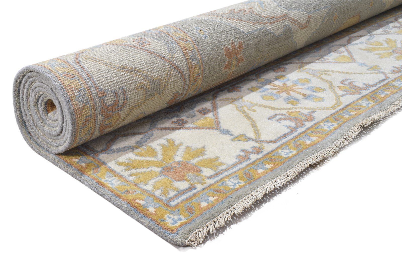 8' X 10' Rug Wool Grey Persian Hand Knotted Oushak Oriental Large Carpet   7864193220757