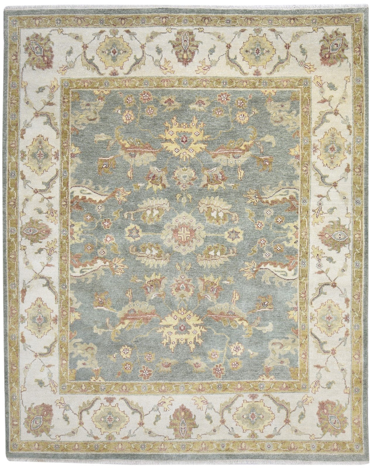 8' X 10' Rug Wool Grey Persian Hand Knotted Oushak Oriental Large Carpet   7864494194837