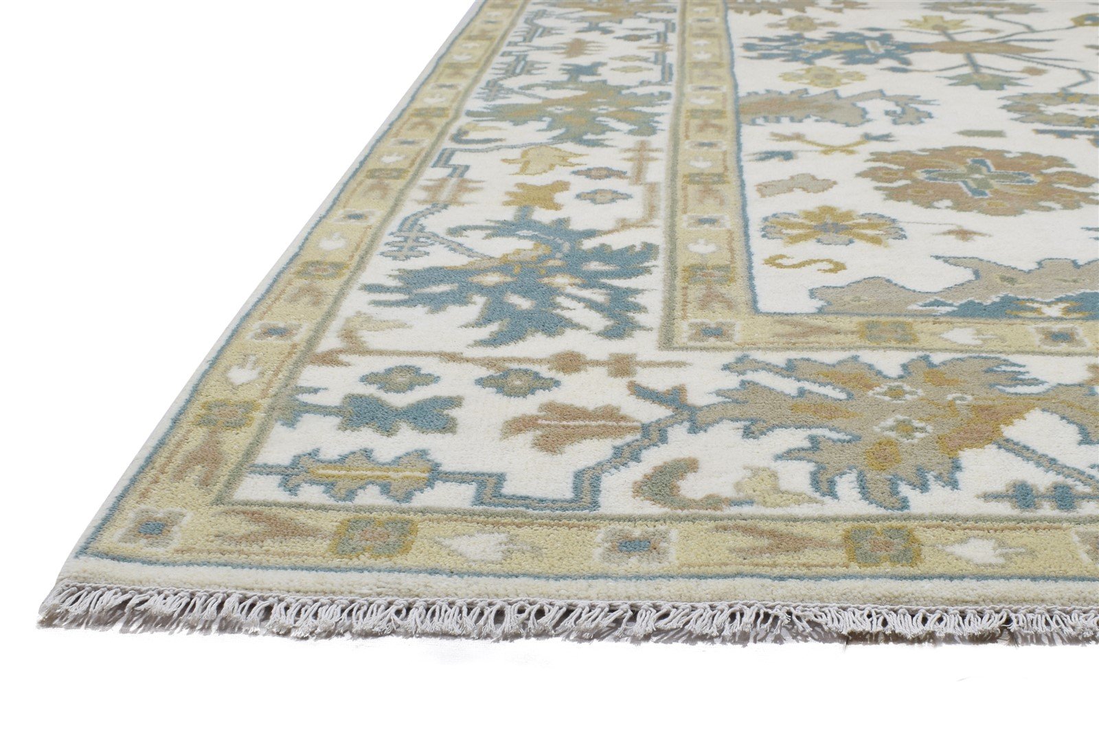 8' X 10' Rug Wool Ivory Persien Hand Knotted Oushak Oriental Large Carpet   7864324456597