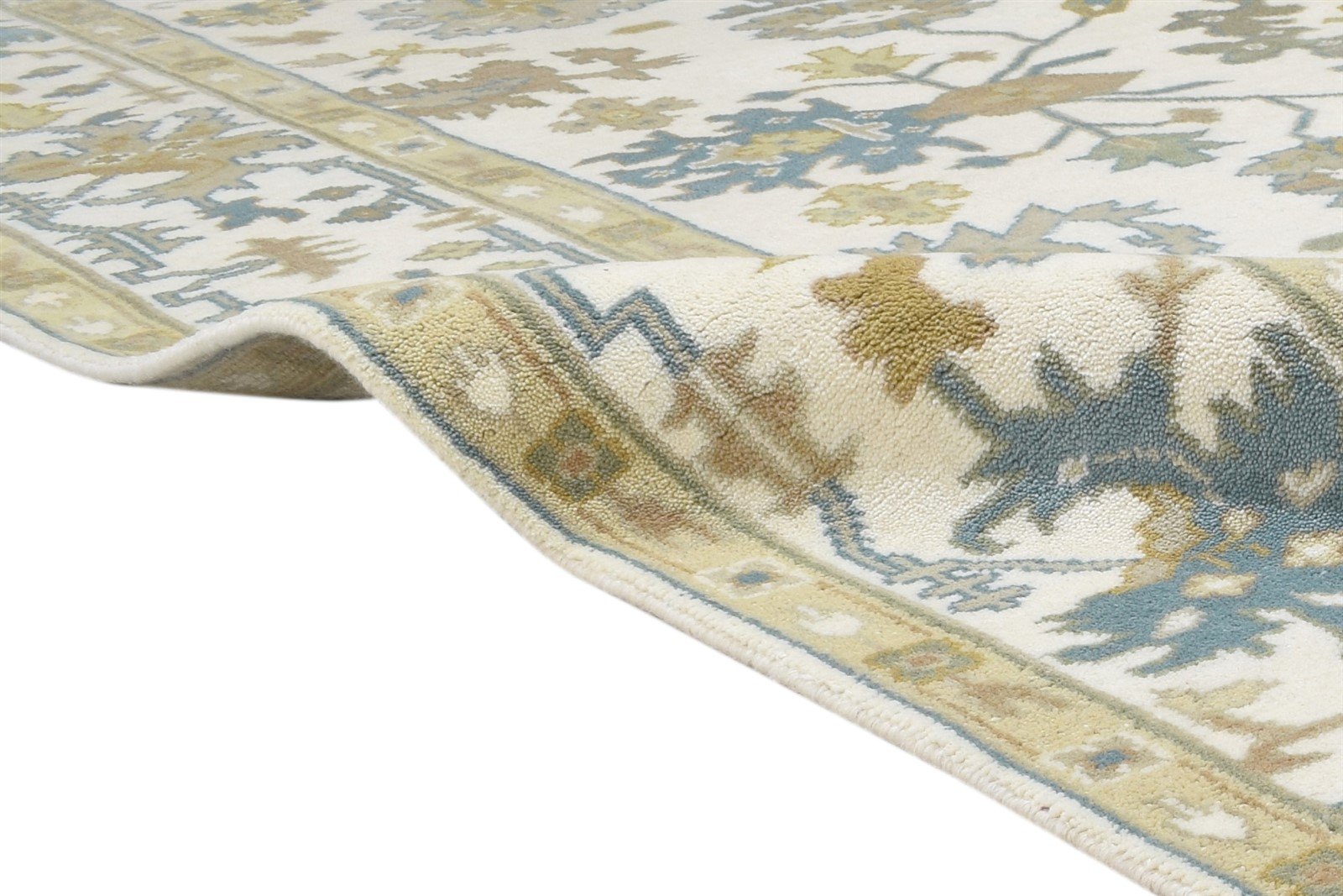 8' X 10' Rug Wool Ivory Persien Hand Knotted Oushak Oriental Large Carpet   7864324456597