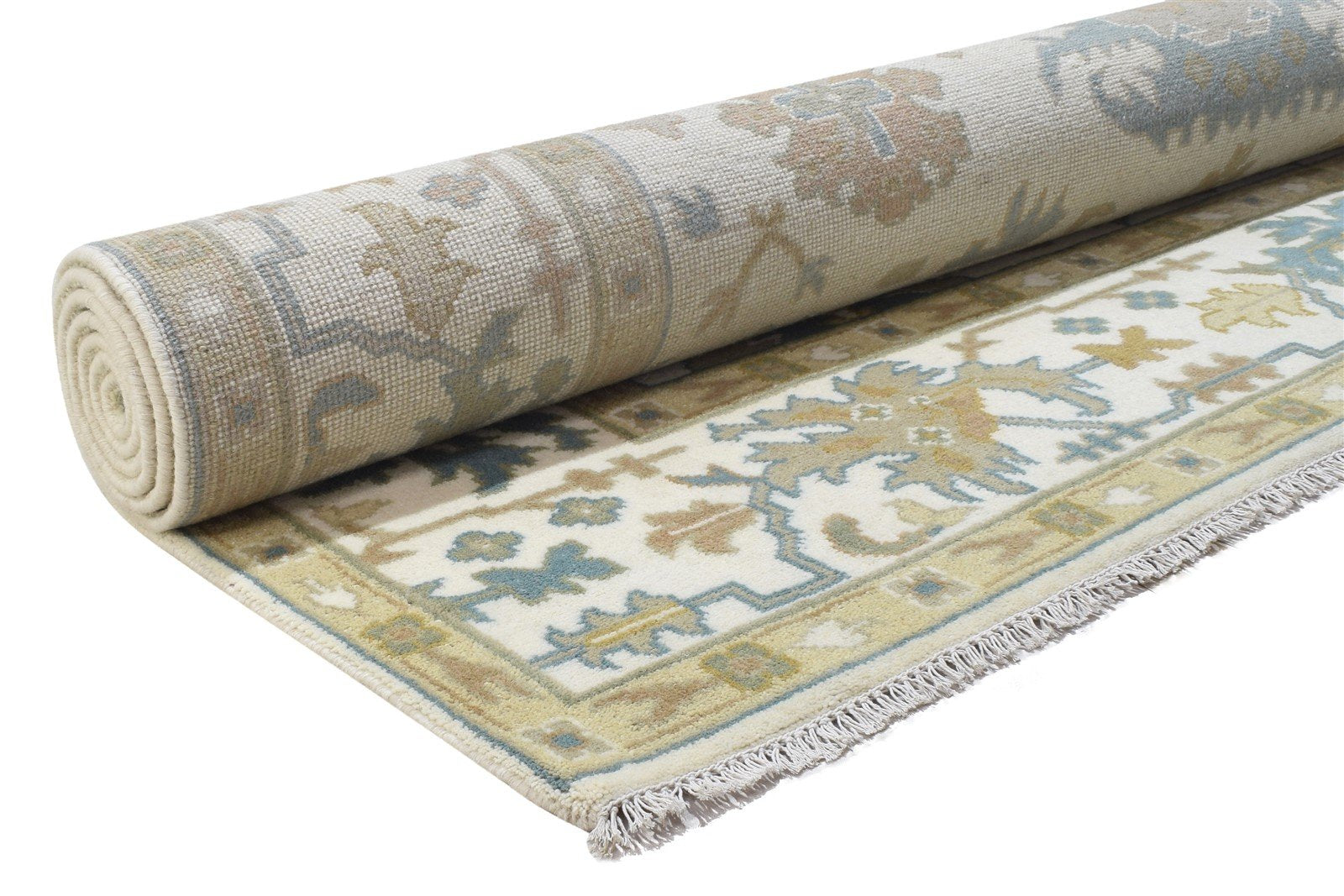 8' X 10' Rug Wool Ivory Persien Hand Knotted Oushak Oriental Large Carpet   7864324456597