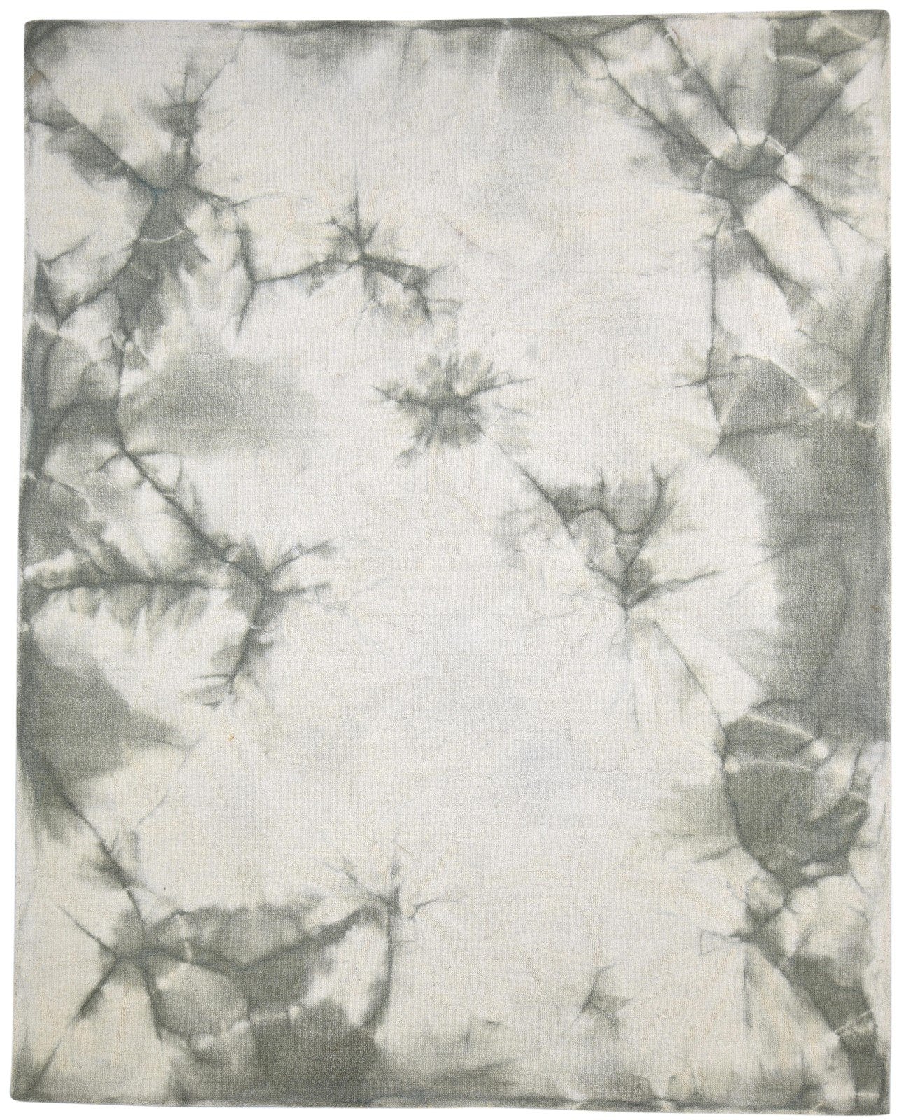 8' X 10' Rug Wool Khaki Modern Hand Tufted Shibori Tie Dye Large Carpet   7864305778837