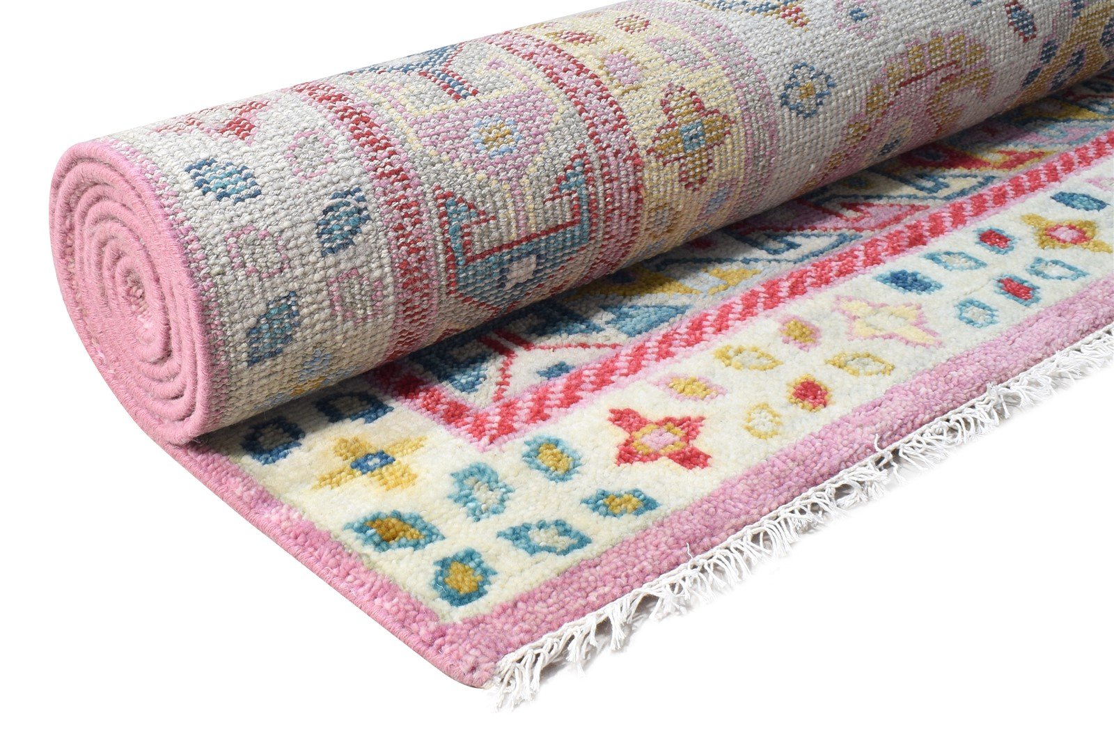 8' X 10' Rug Wool Pink Modern Hand Knotted Oushak Oriental Large Carpet   7865123963029