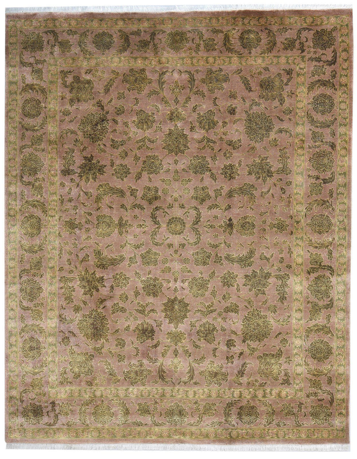 8' X 10' Rug Wool Pink Persian Hand Knotted Kashan Oriental Large Carpet   7864632737941