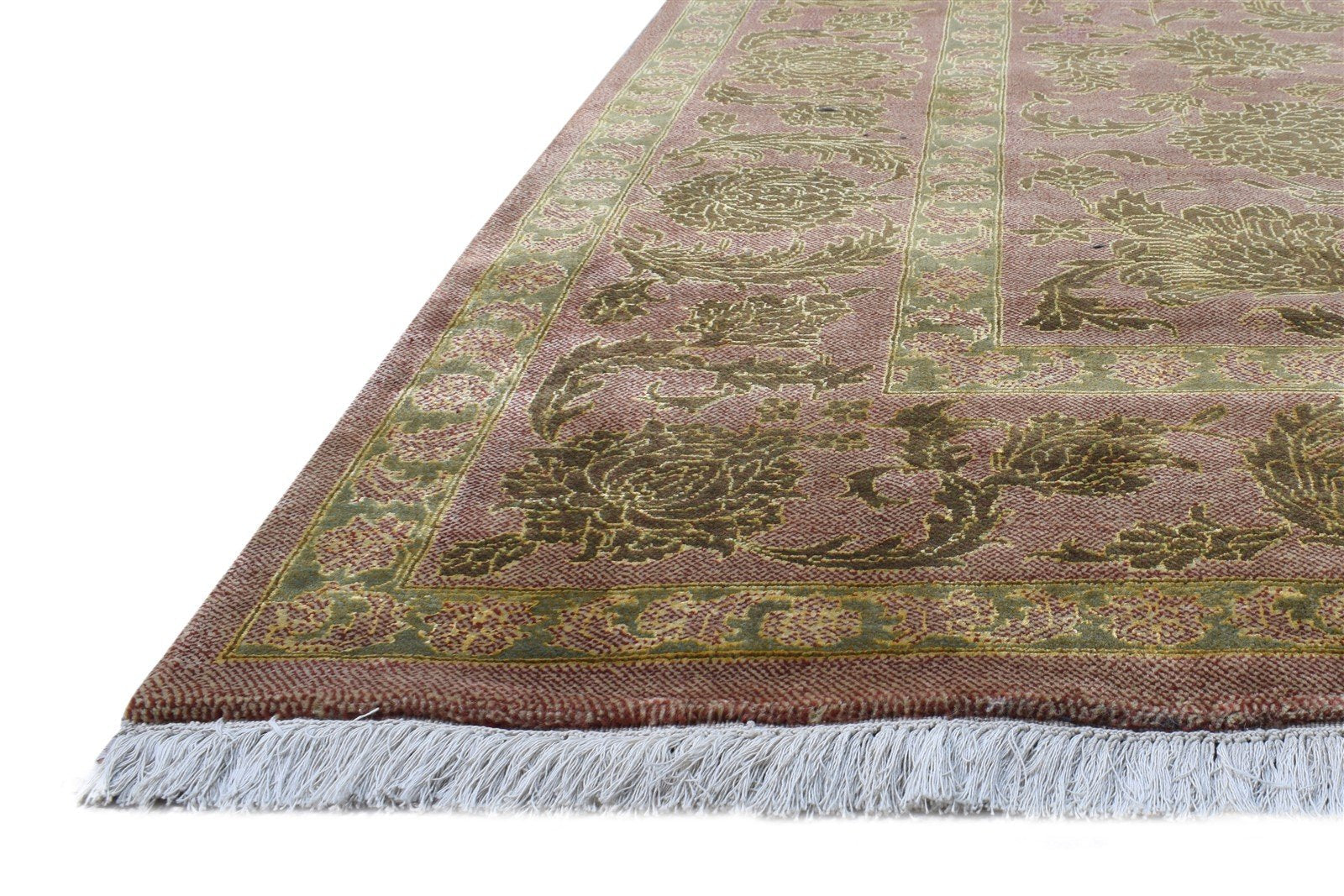 8' X 10' Rug Wool Pink Persian Hand Knotted Kashan Oriental Large Carpet   7864632737941