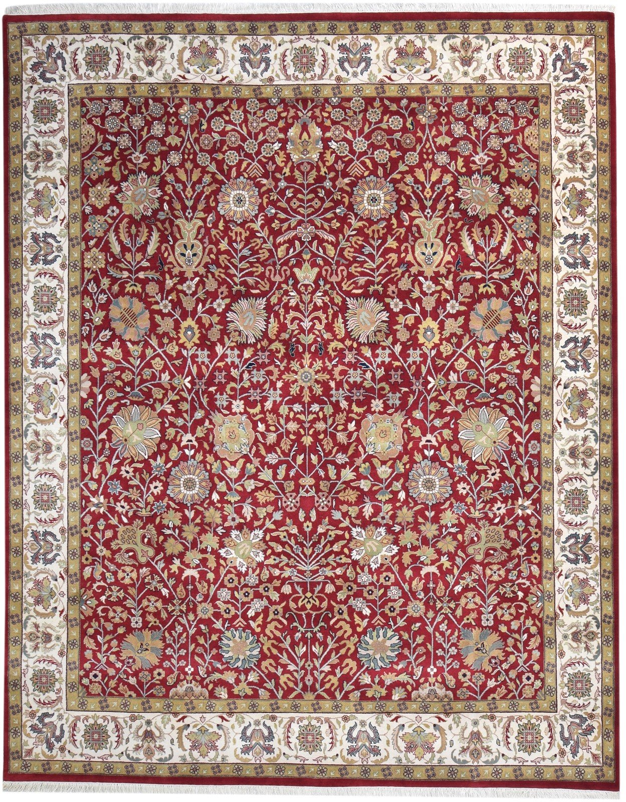 8' X 10' Rug Wool Red Persian Hand Knotted Kashan Oriental Large Carpet   7864677105813