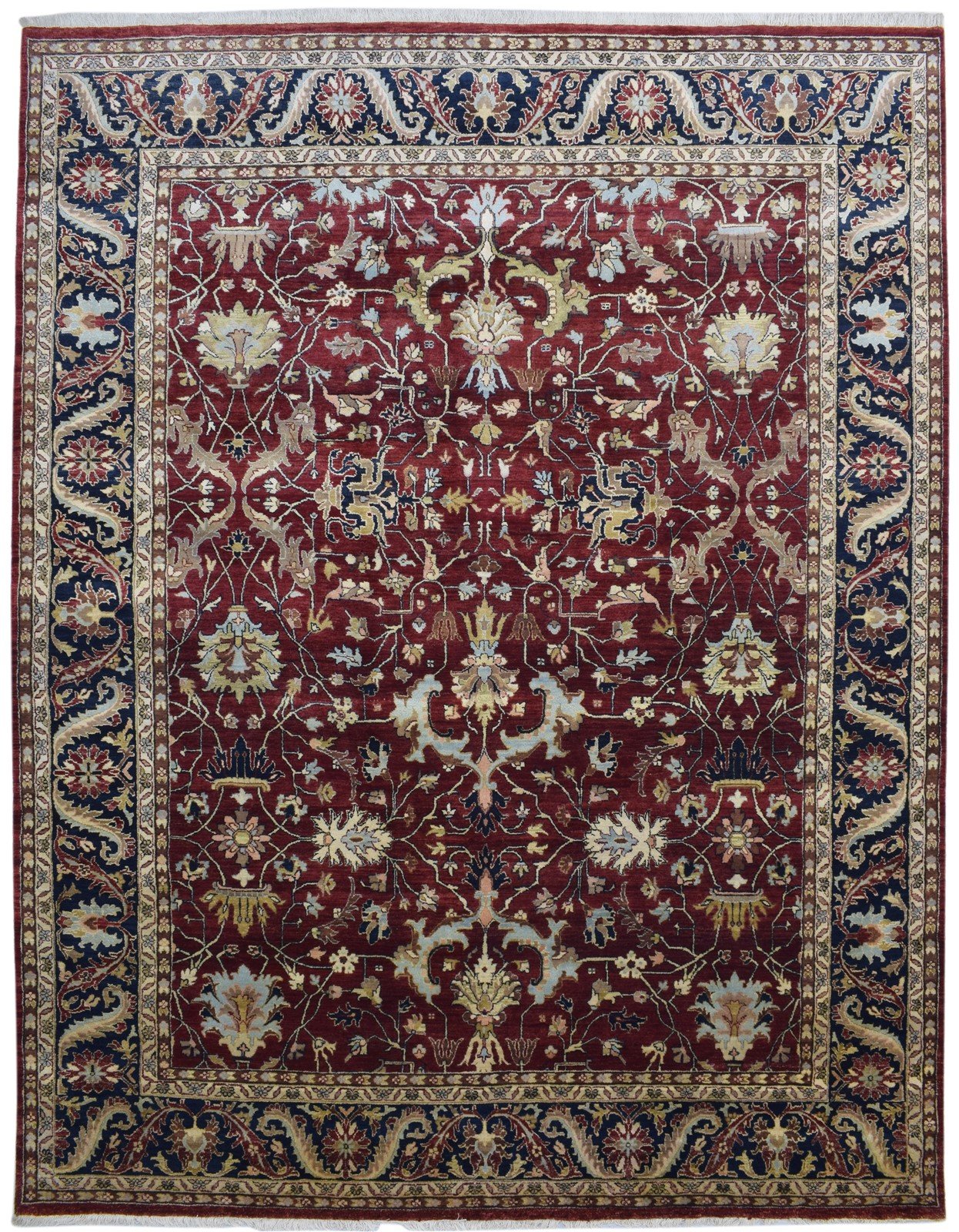 8' X 10' Rug Wool Red Persian Hand Knotted Kashan Oriental Large Carpet   7860694843541