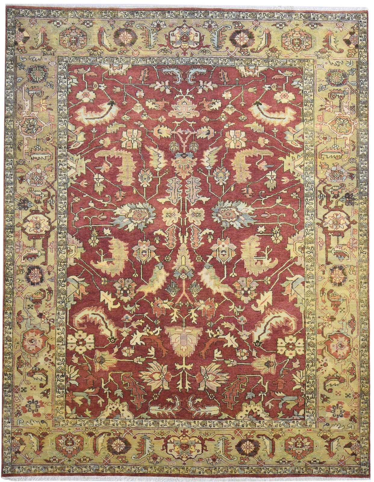 8' X 10' Rug Wool Red Persian Hand Knotted Kashan Oriental Large Carpet   7864192860309