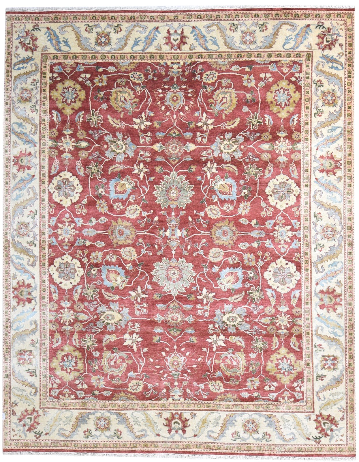 8' X 10' Rug Wool Red Persien Hand Knotted Kashan Oriental Large Carpet   7864584110229