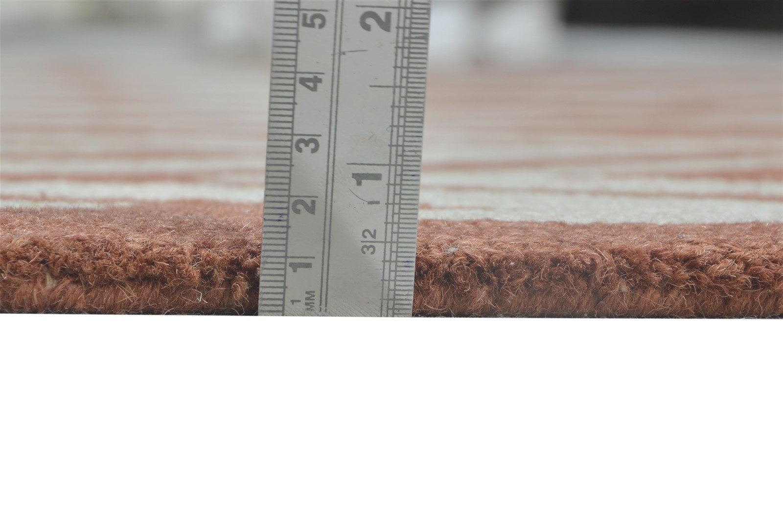 8' X 10' Rug Wool Rust Modern Hand Tufted Scandinavian Chevron Large Carpet   7864305418389