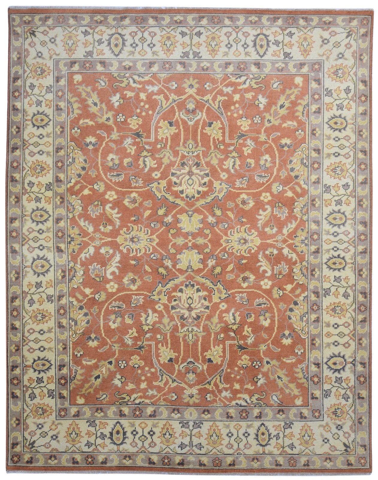 8' X 10' Rug Wool Rust Persian Hand Knotted Kashan Oriental Large Carpet   7864167268501