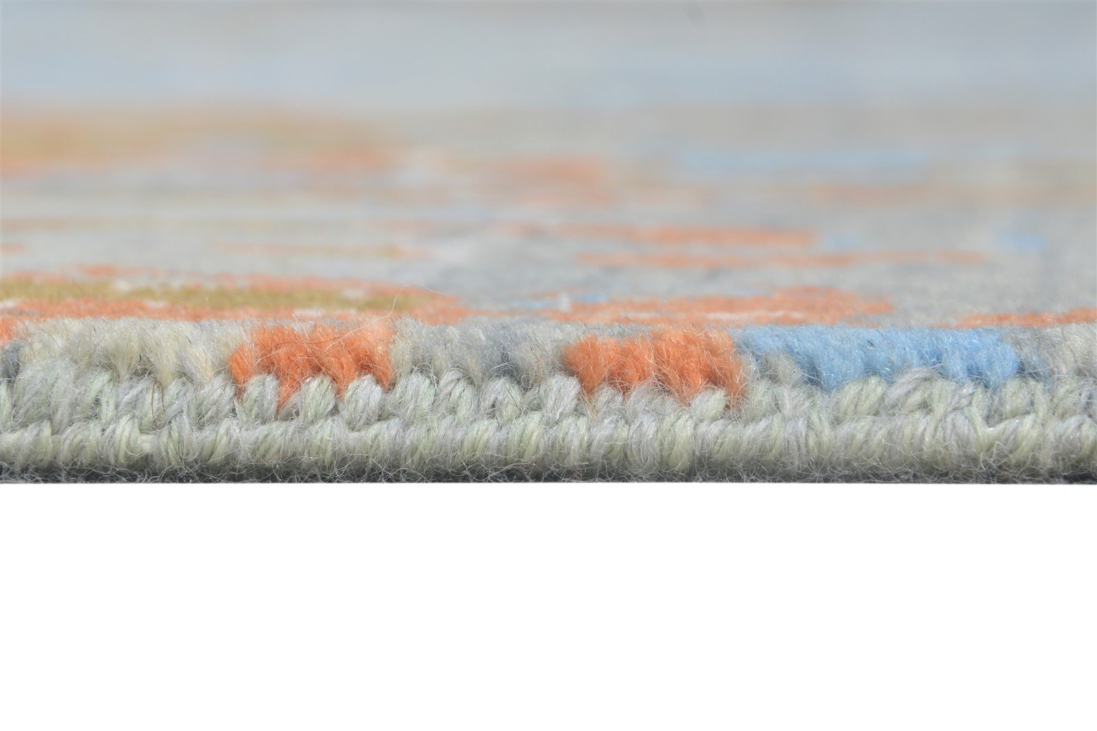 8' X 10' Rug Wool / Silk Blue Modern Hand Knotted American Modern Large Carpet   7864600395925