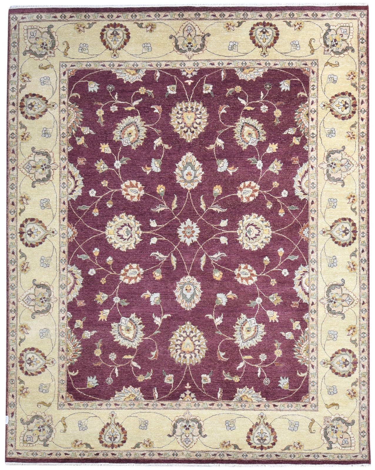 8' X 10' Rug Wool Wine Persian Hand Knotted Kashan Oriental Large Carpet   7864597577877
