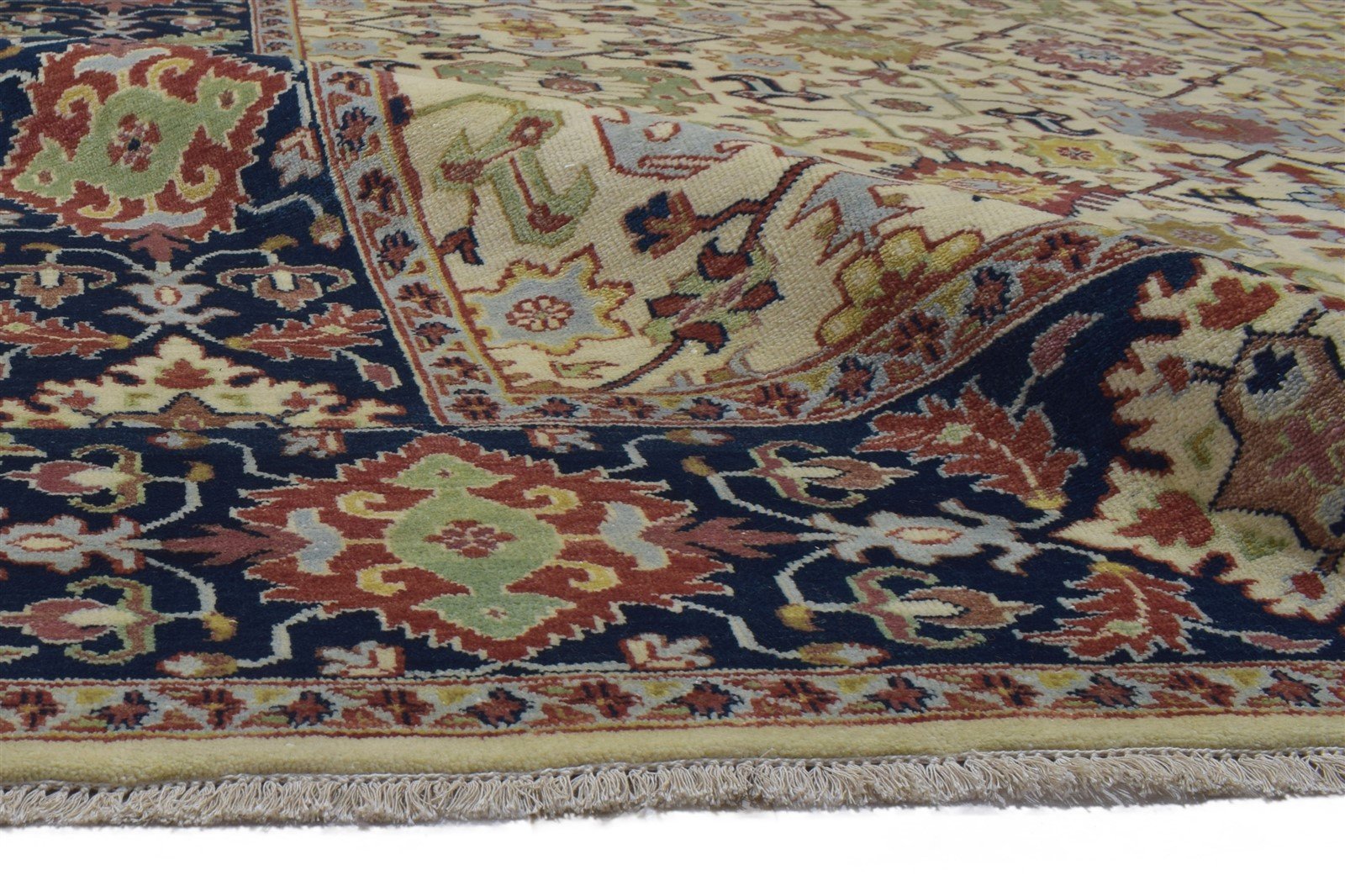 8' X 12' Rug Wool Beige Persian Hand Knotted Kashan Oriental Large Carpet   7864194859157