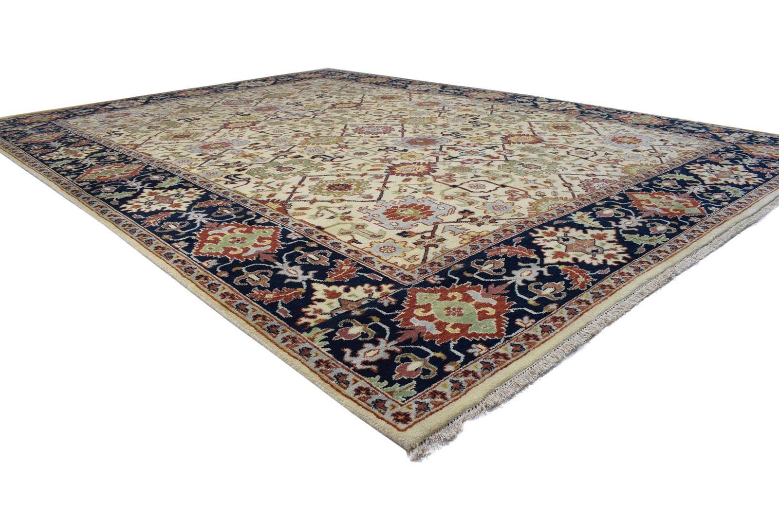 8' X 12' Rug Wool Beige Persian Hand Knotted Kashan Oriental Large Carpet   7864194859157