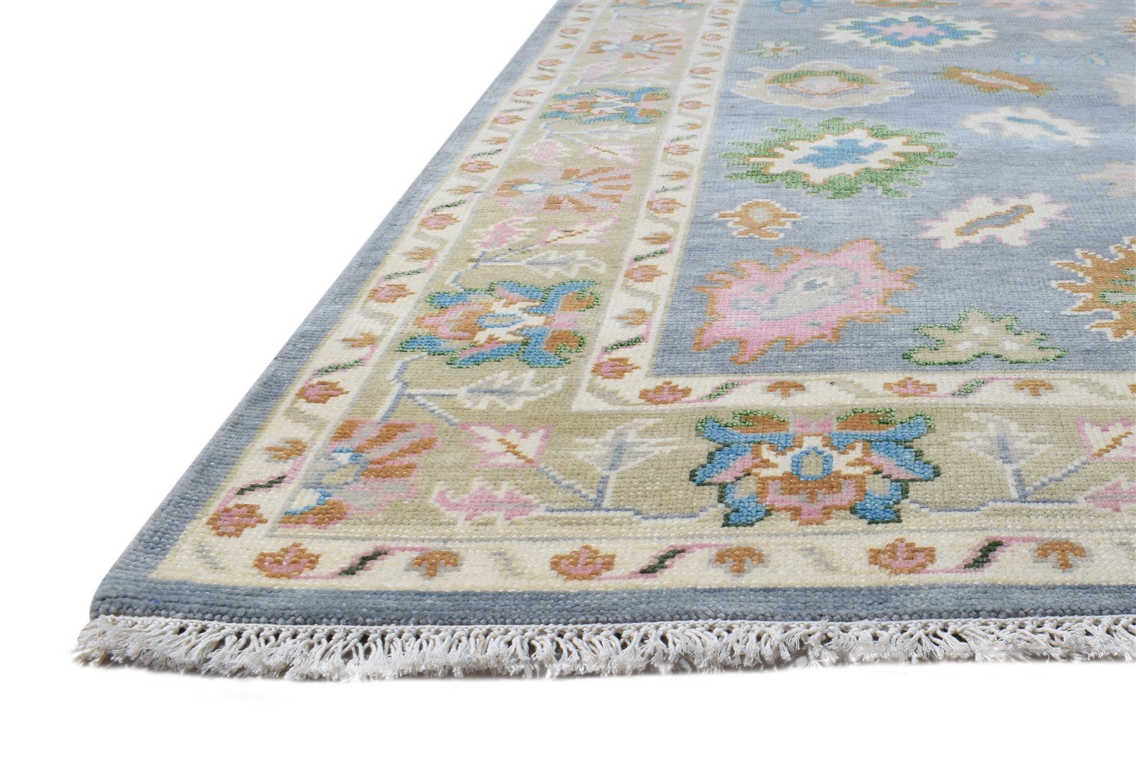 8' X 7' Rug Wool Grey Persian Hand Knotted Oushak Oriental Large Carpet   7865140543637