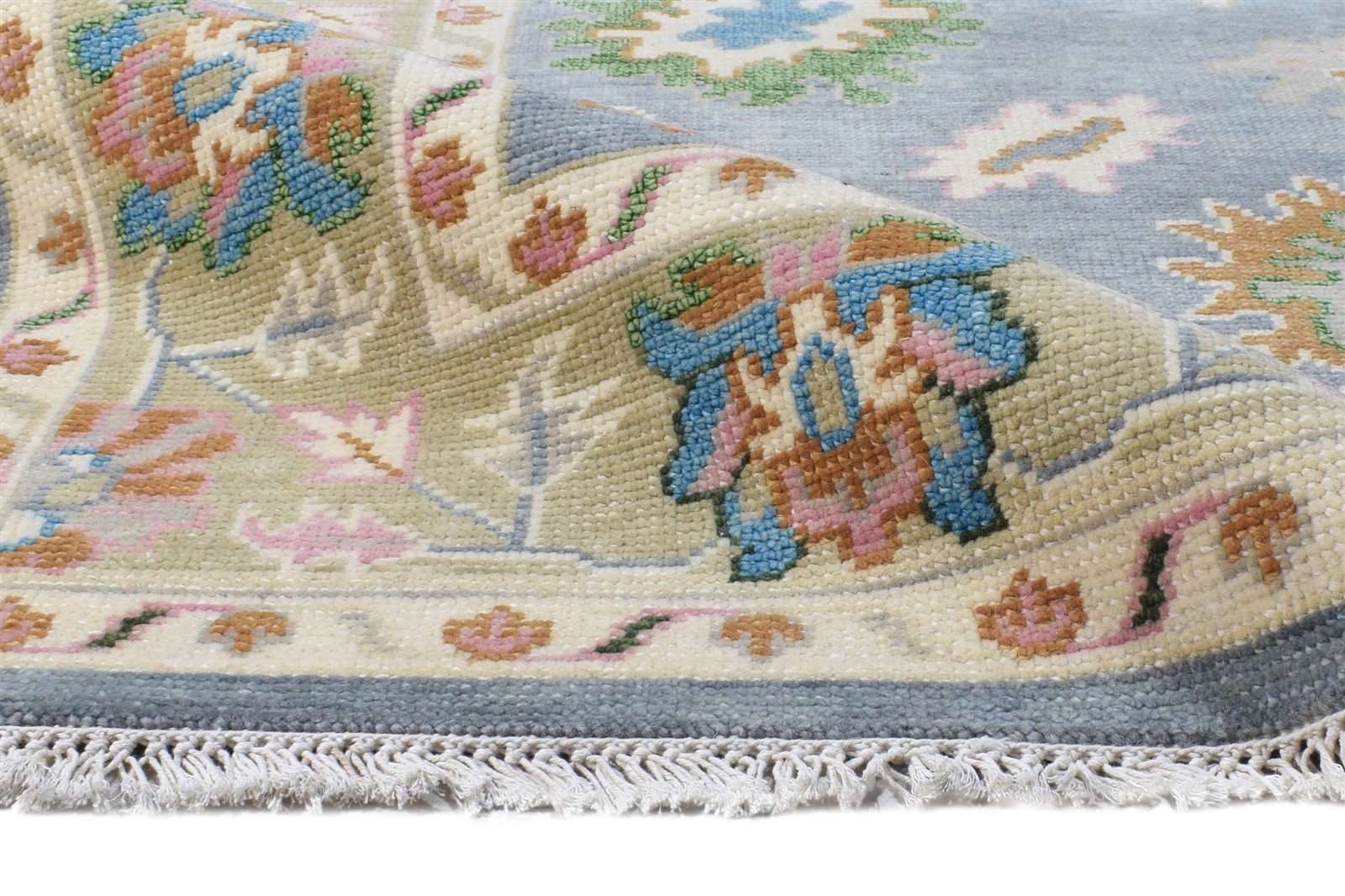 8' X 7' Rug Wool Grey Persian Hand Knotted Oushak Oriental Large Carpet   7865140543637