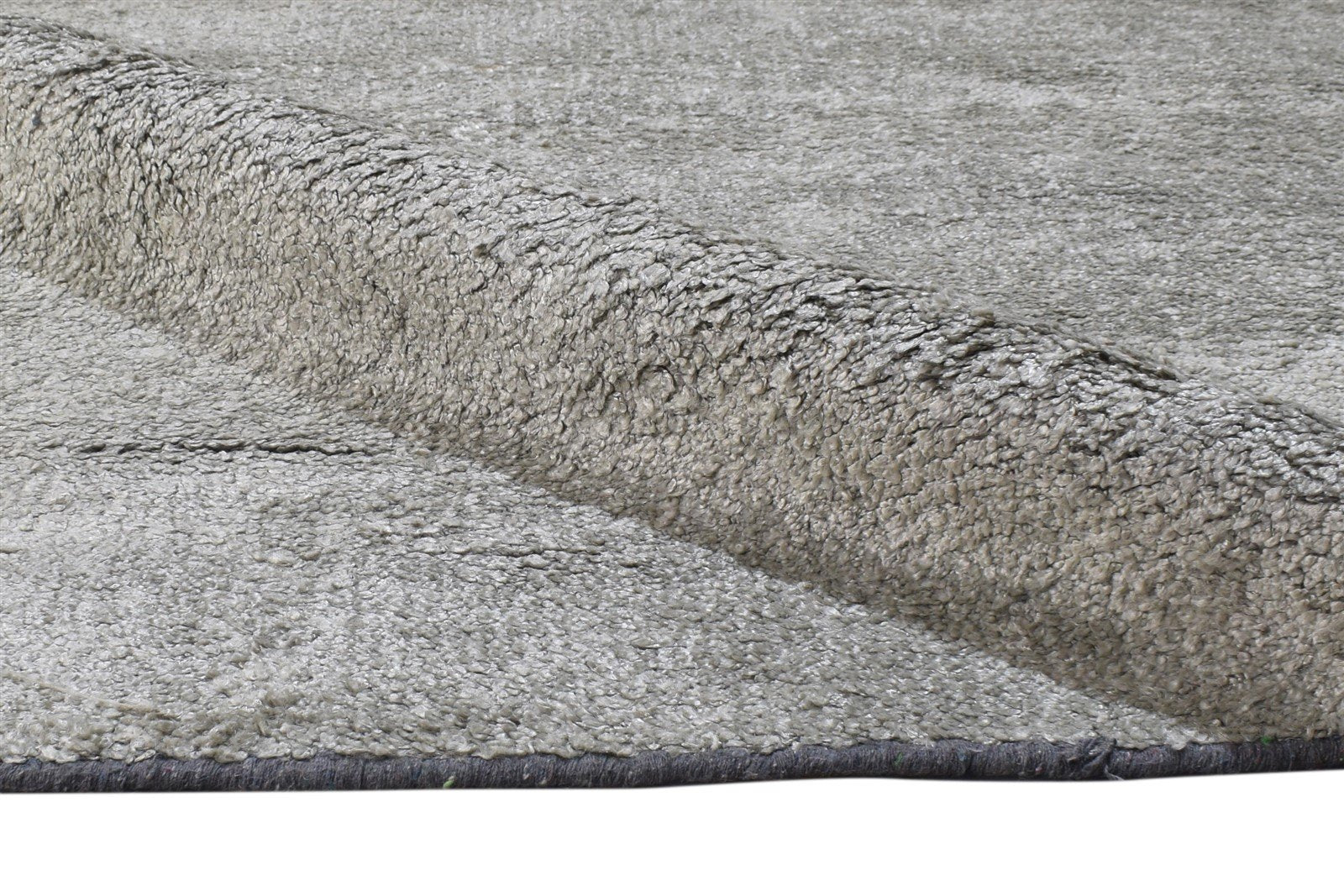 8' X 8' Rug Silk Silver Modern Hand Woven Scandinavian Solid Large Carpet   7864919982229