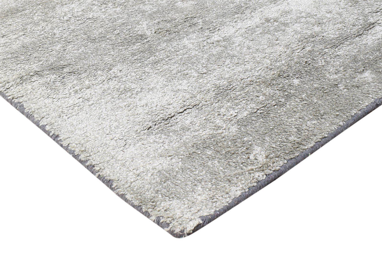 8' X 8' Rug Silk Silver Modern Hand Woven Scandinavian Solid Large Carpet   7864919982229