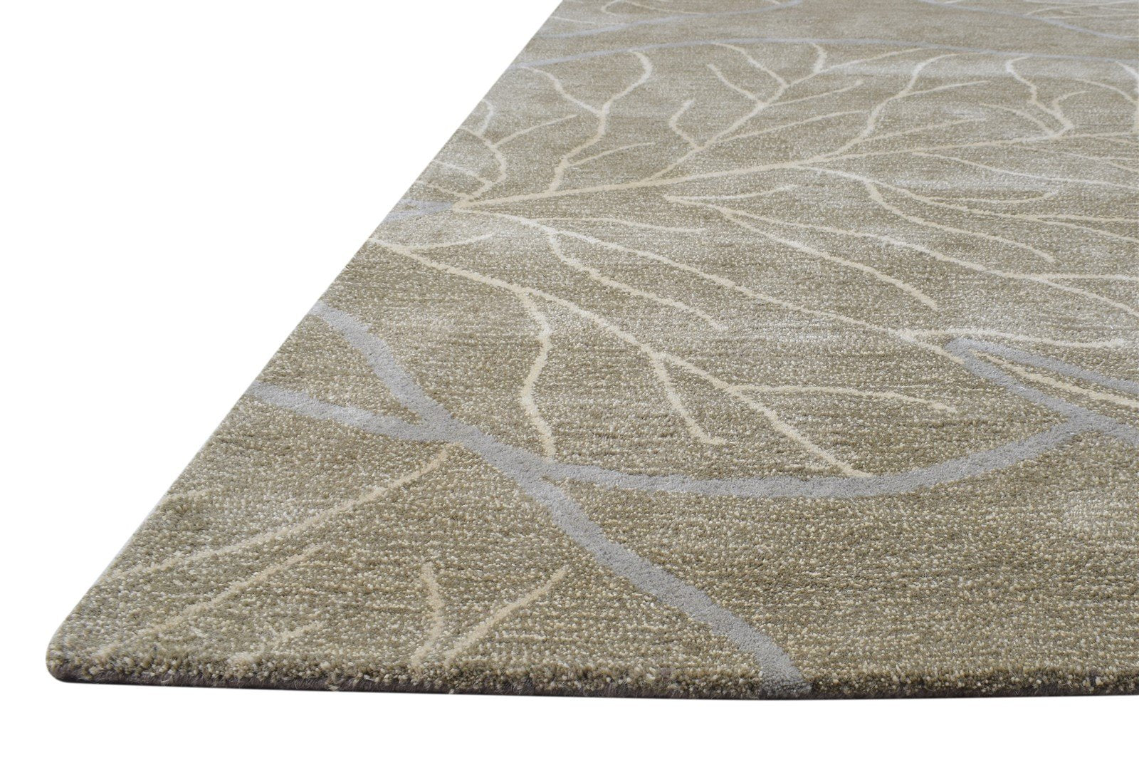 8' X 9' Rug Wool Sage Modern Hand Tufted French Floral Large Carpet   7865110921365