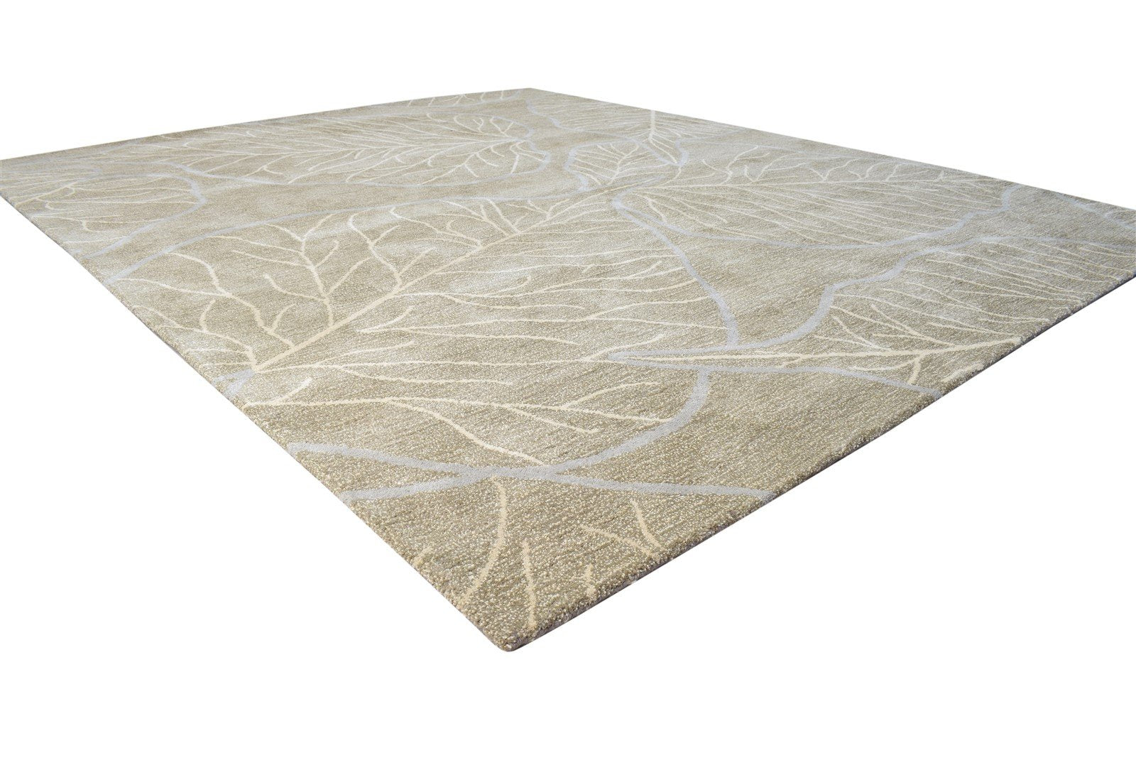 8' X 9' Rug Wool Sage Modern Hand Tufted French Floral Large Carpet   7865110921365