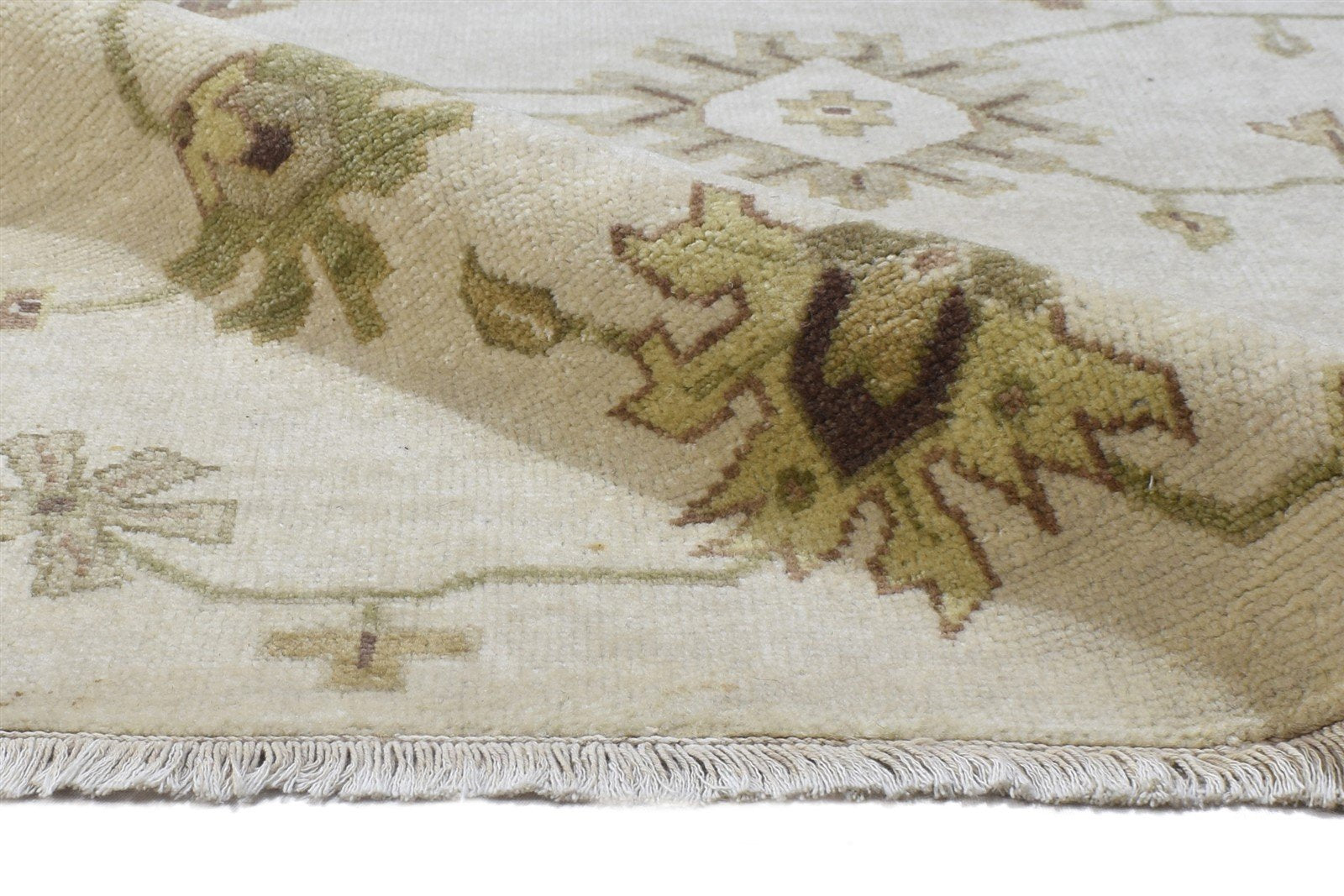 8' X 9' Rug Wool Sand Persian Hand Knotted Kashan Oriental Large Carpet   7864496816277