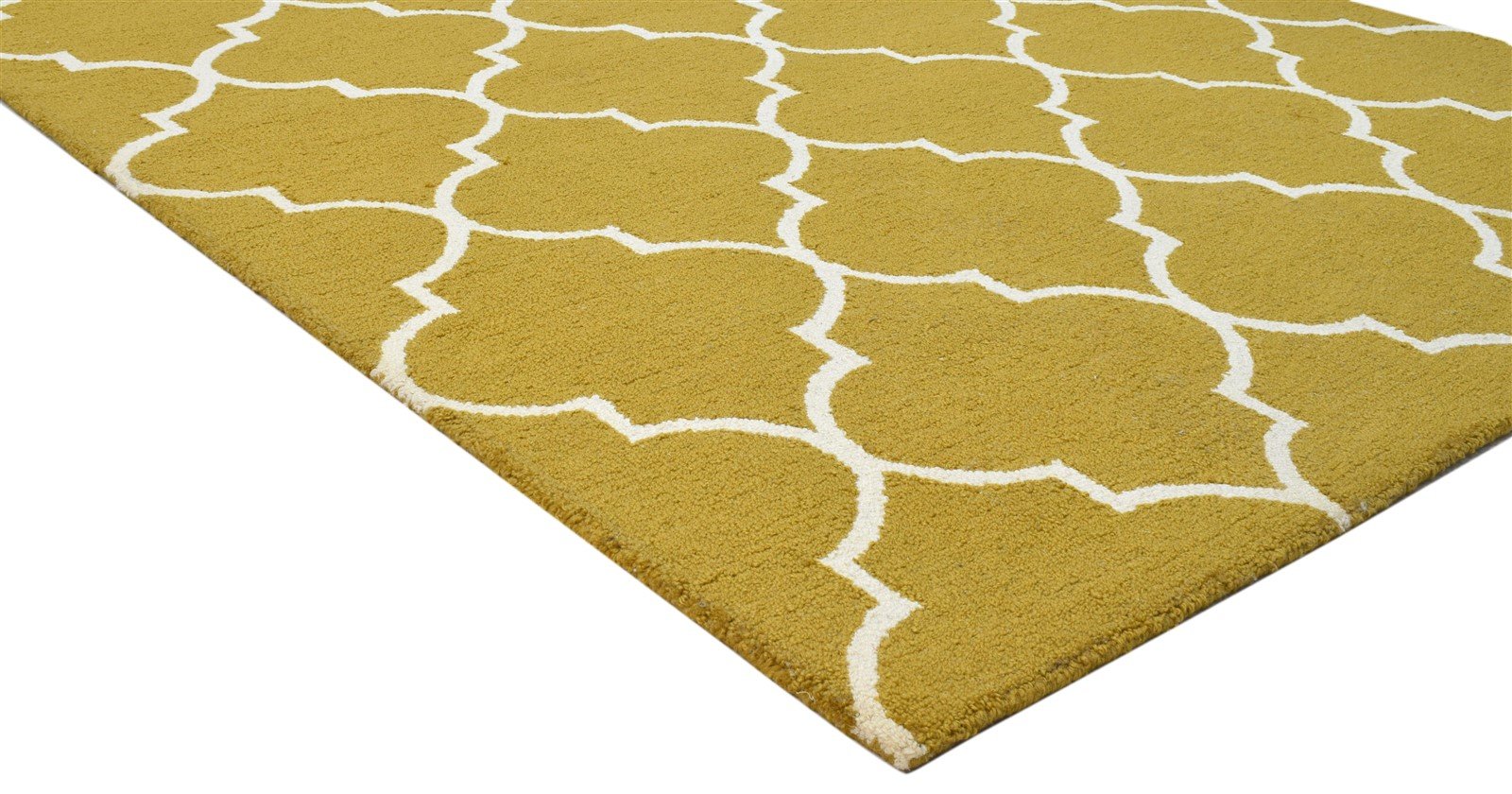 Brown Wool Rug 5' X 8' Modern Hand Tufted Moroccan Trellis Room Size Carpet 