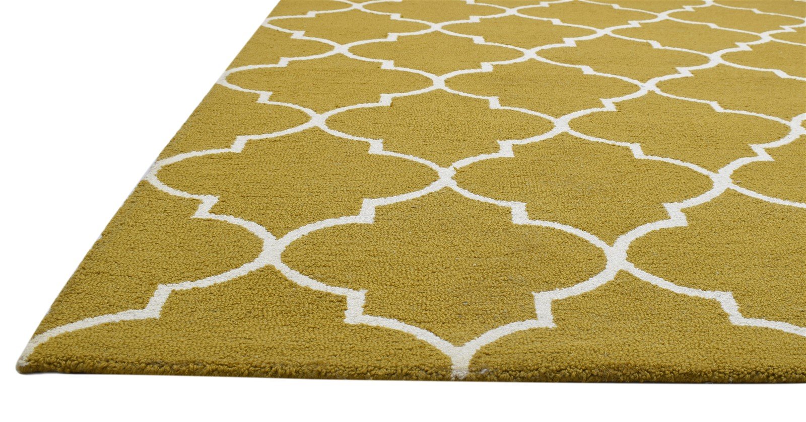 Brown Wool Rug 5' X 8' Modern Hand Tufted Moroccan Trellis Room Size Carpet