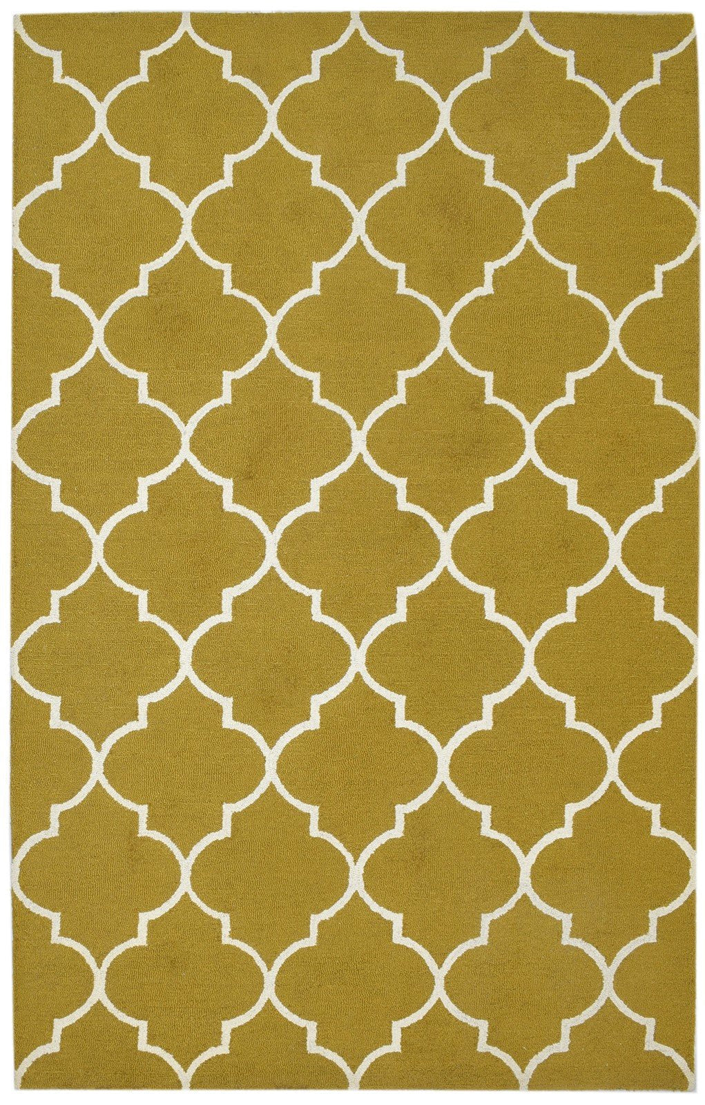 Brown Wool Rug 5' X 8' Modern Hand Tufted Moroccan Trellis Room Size Carpet 