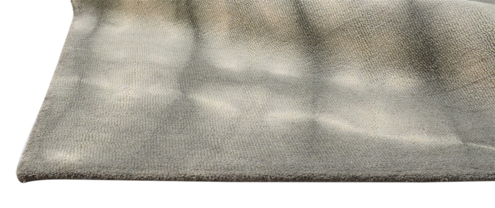 Grey Wool Rug 5' X 8' Modern Hand Tufted Shibori Tie Dye Room Size Carpet 