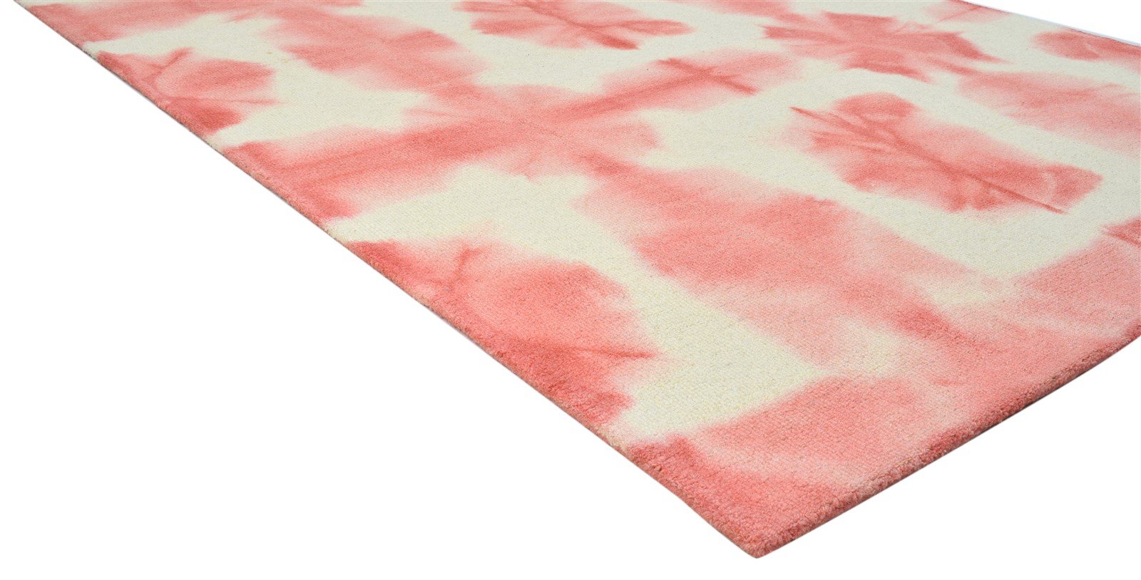 Wool Ivory Rug 5' X 8' Modern Hand Tufted Tie Dye Shibori 5'0"X8'0" Carpet 