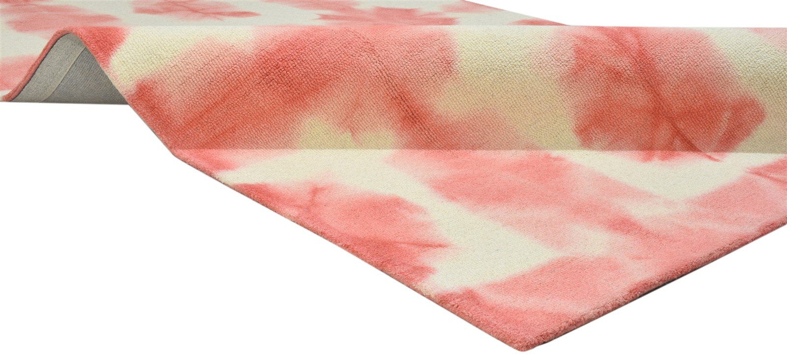 Wool Ivory Rug 5' X 8' Modern Hand Tufted Tie Dye Shibori 5'0"X8'0" Carpet 