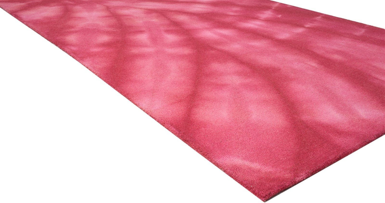 Wool Pink Rug 5' X 8' Modern Hand Tufted Shibori Tie Dye Room Size Carpet 