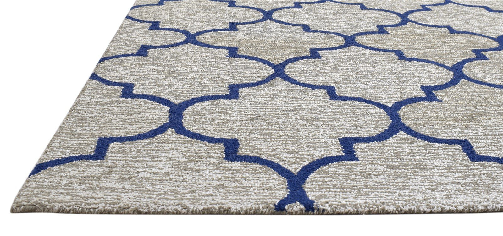 Hand Tufted Grey Wool Rug 5' X 8' Modern Moroccan Trellis Room Size Carpet