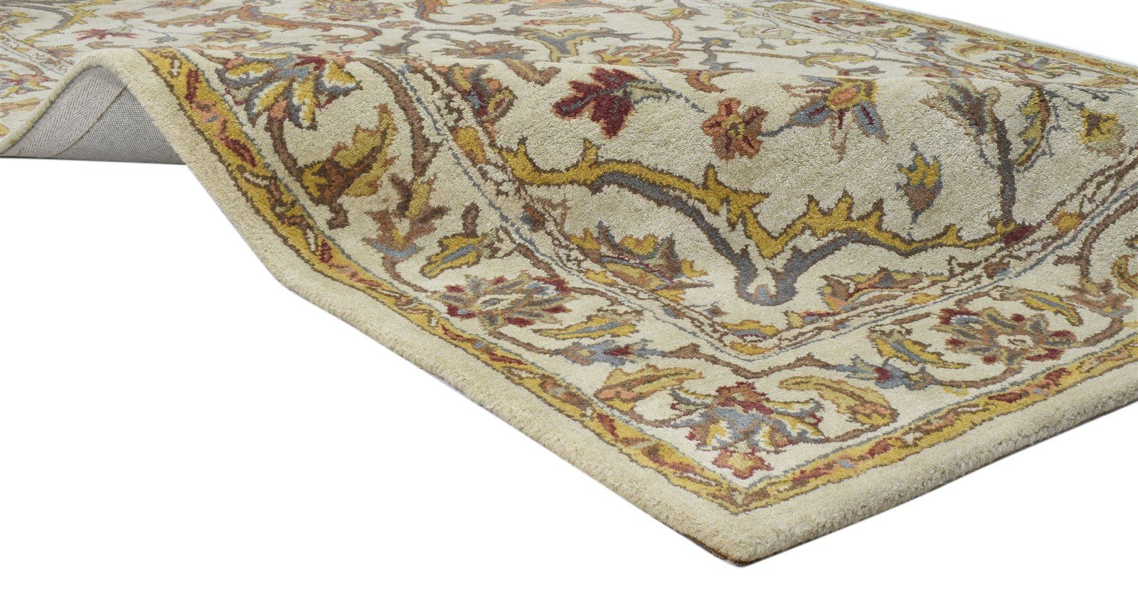 Wool Beige Rug 5' X 8' Persian Hand Tufted Agra Oriental Room Size Carpet 