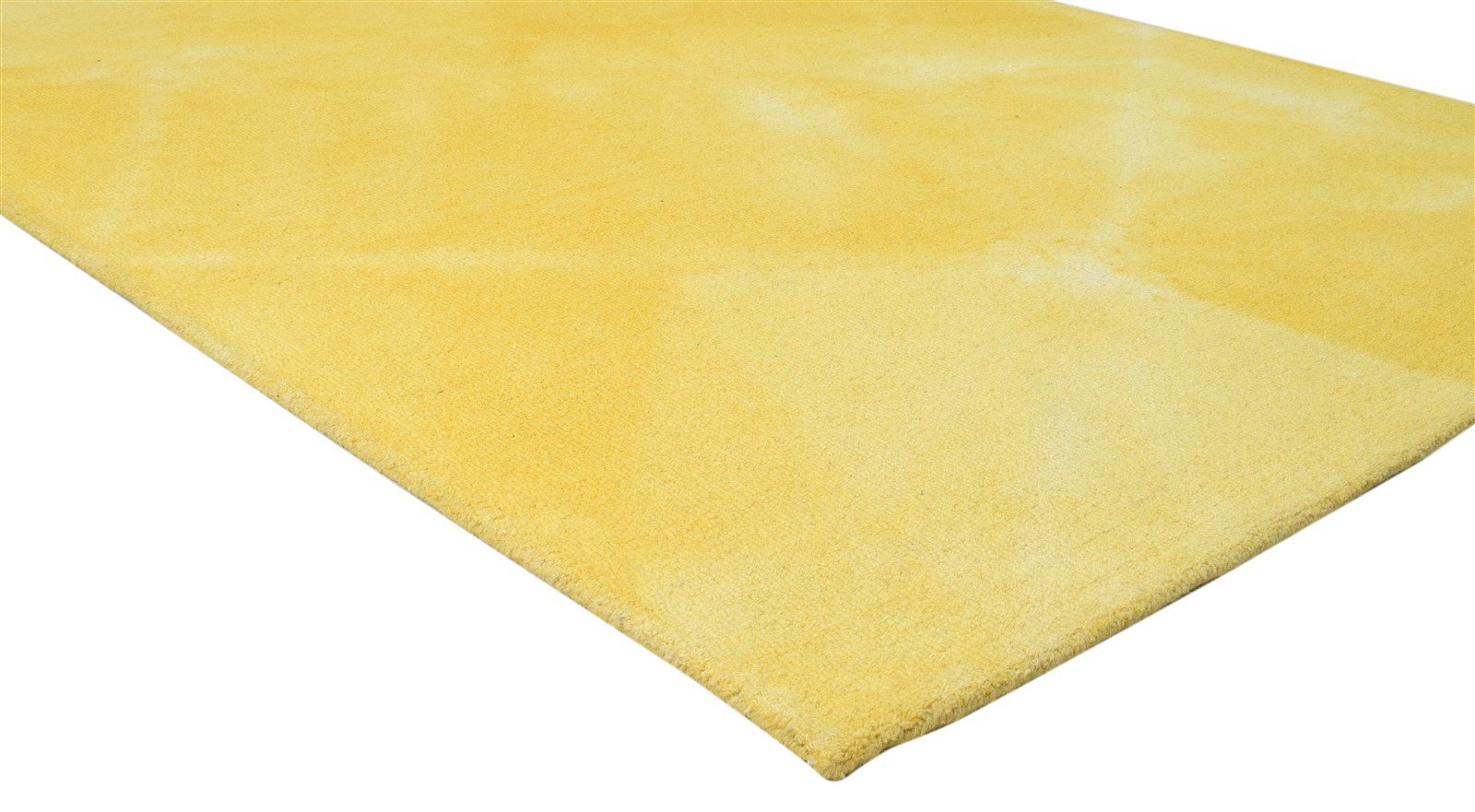 Gold Wool Rug 5' X 8' Modern Hand Tufted Shibori Tie Dye Room Size Carpet 